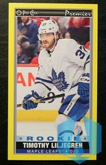 2020-21 O-Pee-Chee Premiere Tallboy Yellow Rookie Timothy Liljegren RC P-39